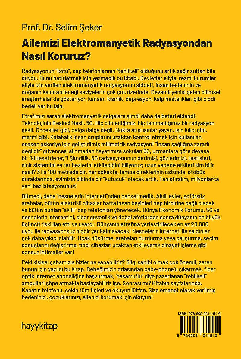 5G Nesnelerin İnterneti ve Sağlığımız - Prof. Dr. Selim Şeker - Kitap Kapak Görseli 2