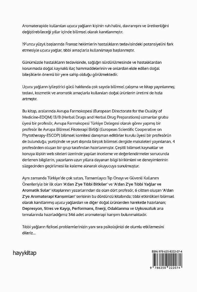 A’dan Z’ye Aromaterapi Karışımları - 4 - Prof. Dr. L. Ömür Demirezer - Kitap Kapak Görseli 2
