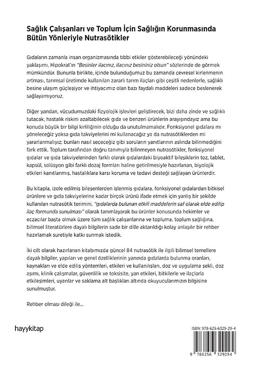 A’dan Z’ye Nutrasötikler 1 - Prof. Dr. L. Ömür Demirezer - Kitap Kapak Görseli 2