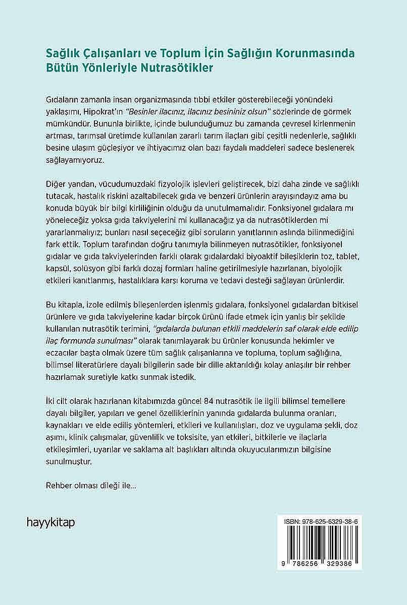A’dan Z’ye Nutrasötikler 2 - Prof. Dr. L. Ömür Demirezer - Kitap Kapak Görseli 2