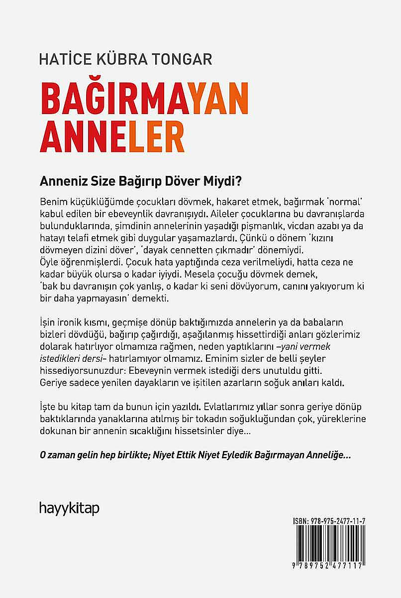 Bağırmayan Anneler - Hatice Kübra Tongar - Kitap Kapak Görseli 2