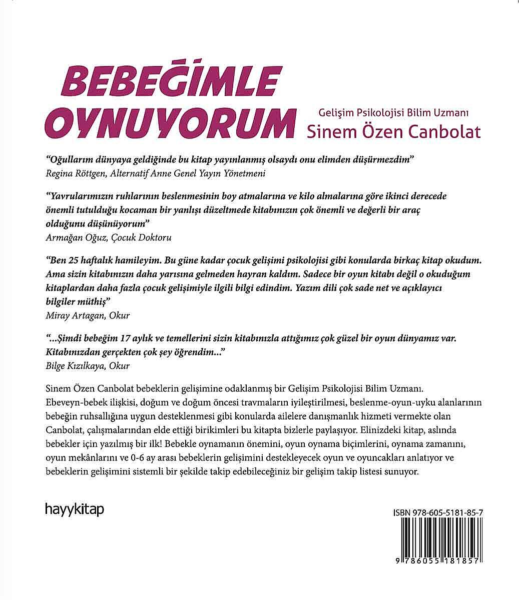 Bebeğimle Oynuyorum - Sinem Özen Canbolat - Kitap Kapak Görseli 2