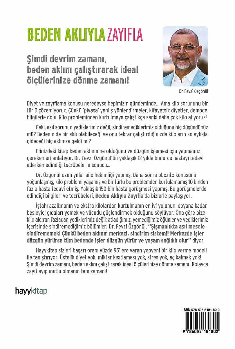 Beden Aklıyla Zayıfla - Dr. Fevzi Özgönül - Kitap Kapak Görseli 2