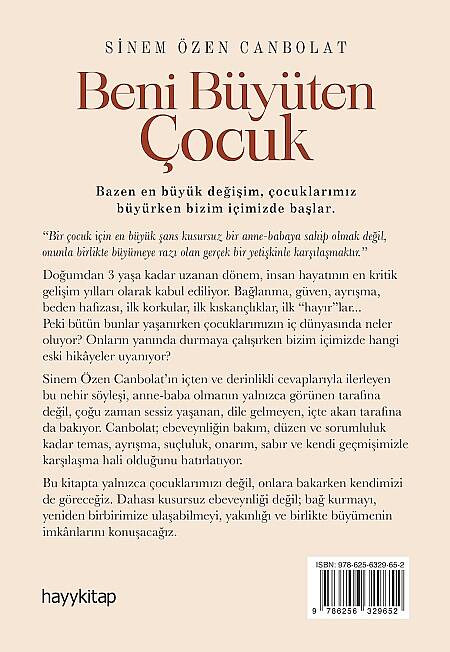 Beni Büyüten Çocuk - Sinem Özen Canbolat - Kitap Kapak Görseli 2