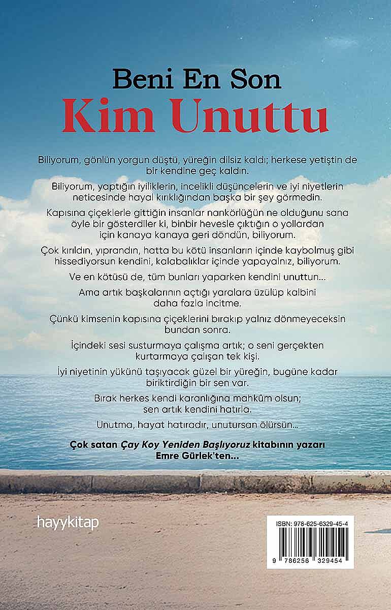 Beni En Son Kim Unuttu - Emre Gürlek - Kitap Kapak Görseli 2