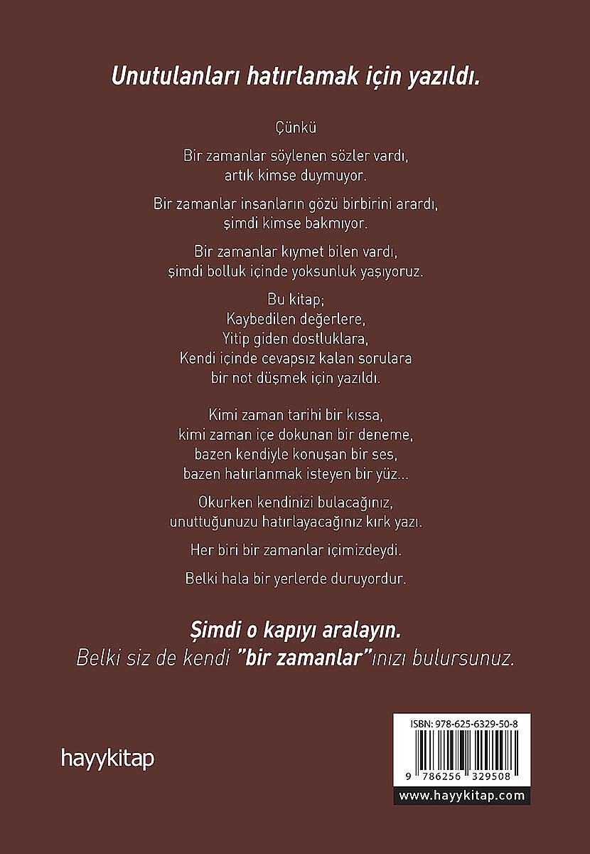 Bir Zamanlar - Kerem Nakışcı - Kitap Kapak Görseli 2