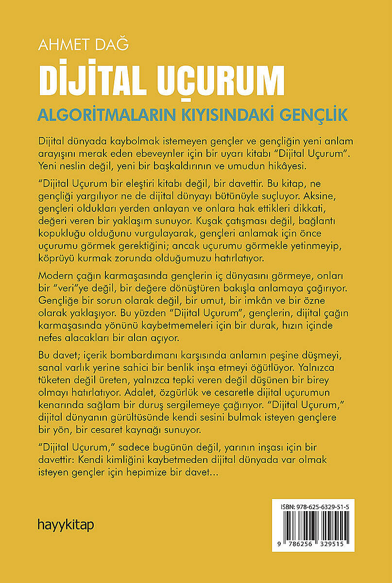 Dijital Uçurum - Prof. Dr. Ahmet Dağ - Kitap Kapak Görseli 2