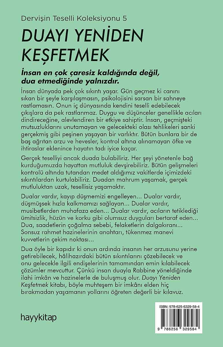 Duayı Yeniden Keşfetmek - Dervişin Teselli Koleksiyonu 5 - Mecit Ömür Öztürk - Kitap Kapak Görseli 2