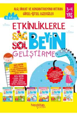 Etkinliklerle Sağ Beyin Sol Beyin Geliştirme (3-4 Yaş) 6’lı Set