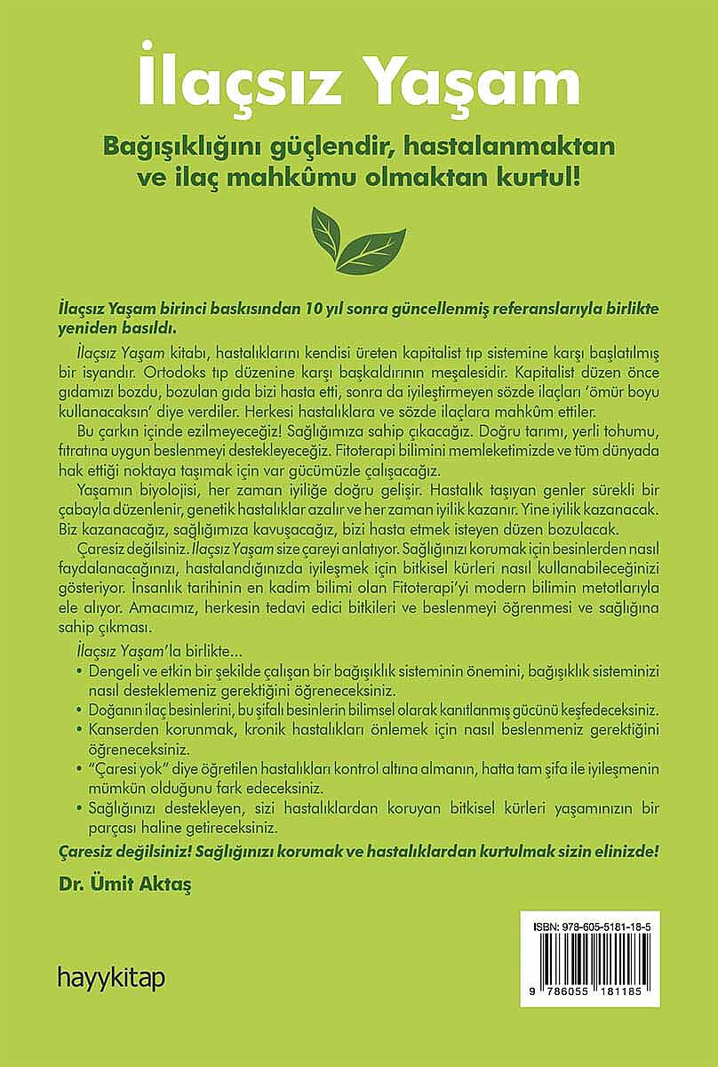 İlaçsız Yaşam - Dr. Ümit Aktaş - Kitap Kapak Görseli 2