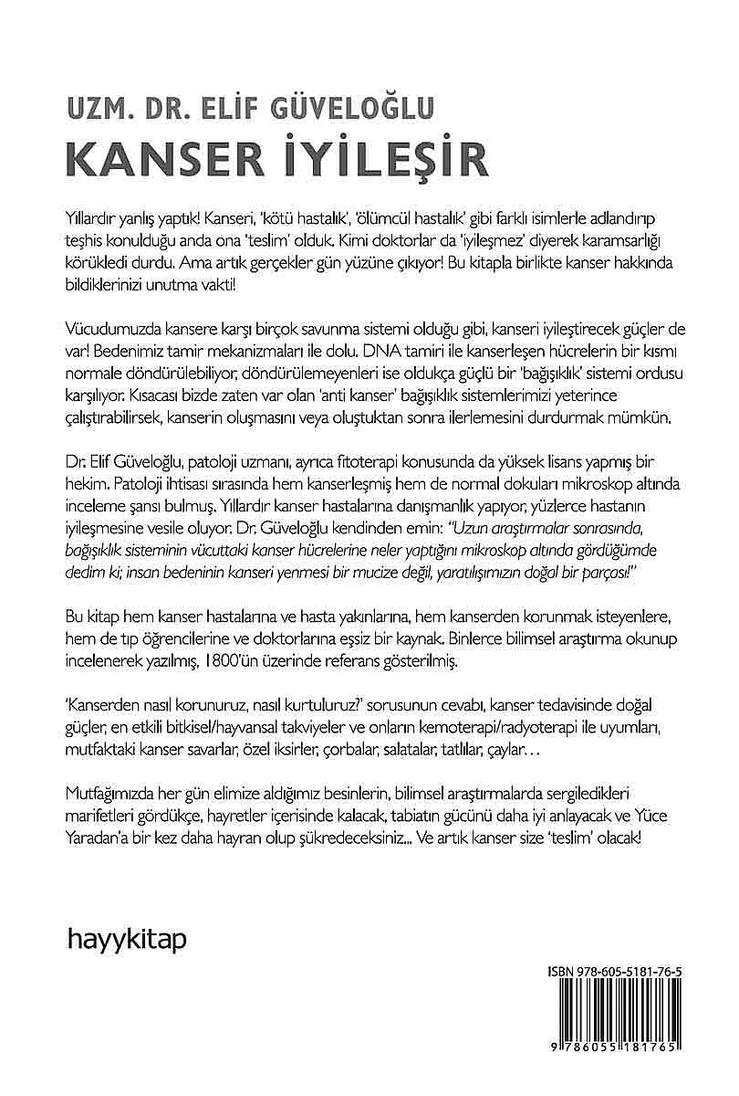 Kanser İyileşir - Dr. Elif Güveloğlu - Kitap Kapak Görseli 2