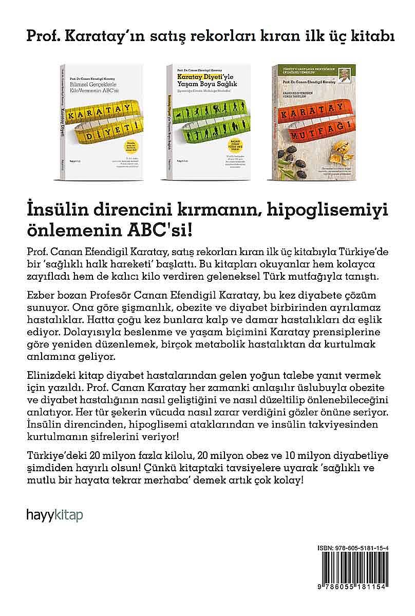 Karatay Diyeti’yle Obezite ve Diyabete Çözüm Var! - Prof. Dr. Canan Efendigil Karatay - Kitap Kapak Görseli 2