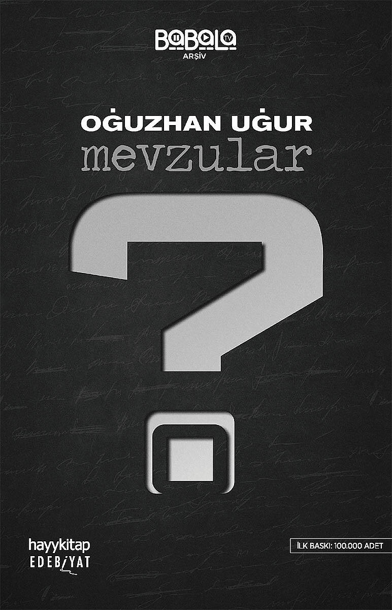 Mevzular - Oğuzhan Uğur - Kitap Kapak Görseli 1