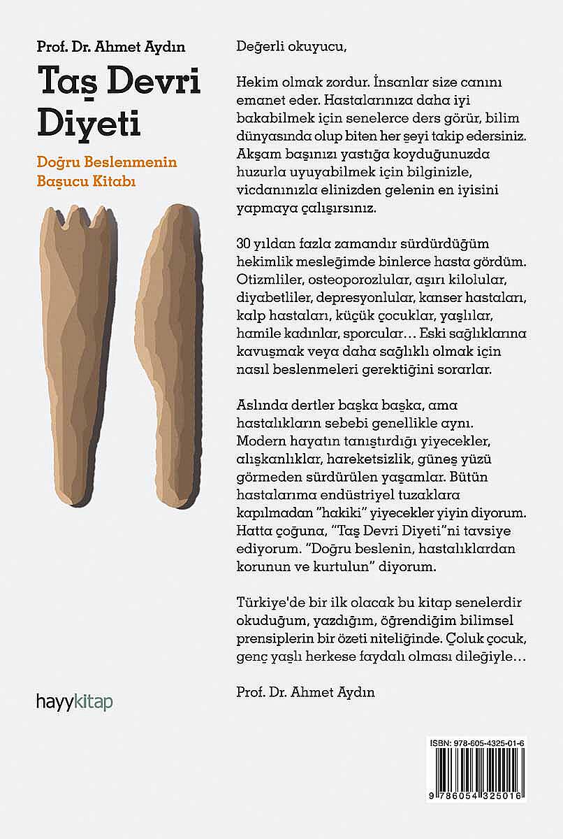 Taş Devri Diyeti - Prof. Dr. Ahmet Aydın - Kitap Kapak Görseli 2