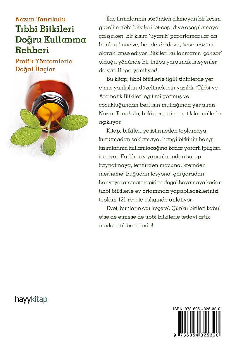 Tıbbi Bitkileri Doğru Kullanma Rehberi - Nazım Tanrıkulu - Kitap Kapak Görseli 2