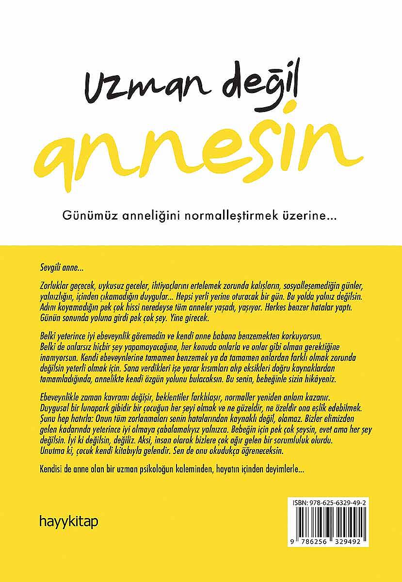 Uzman Değil Annesin - Uzman Psikolog Elif Göksu - Kitap Kapak Görseli 2